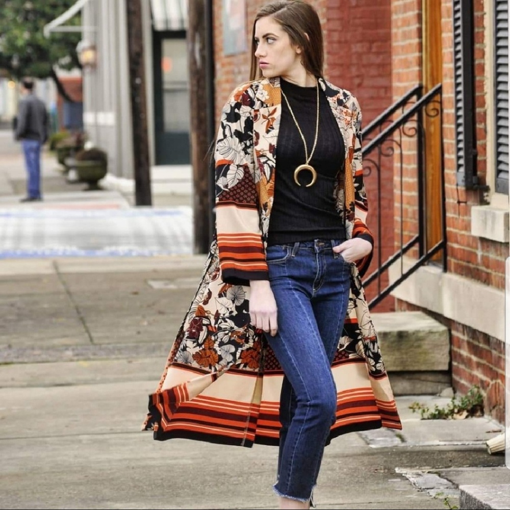 🖤🧡LAST ONE🧡🖤🎉HP🎉 Belted Boho Duster - Picture 5 of 7